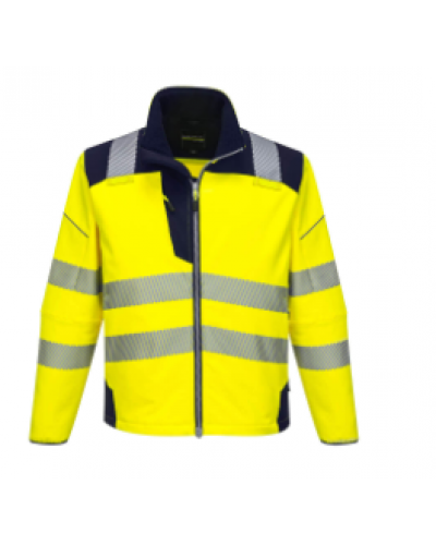 Portwest T402 Hi-Vis Softshell Jacket Yellow/Navy