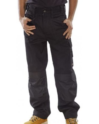 CLICK Kington Multi-Pocket Trousers Stretch YKK Zip Triple Stitching Nail Pocket 